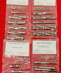 TRIUMPH 2001-2020 Bonneville 800 & 865, 2008-20 Scrambler 900 EFI, 2004-15 Thruxton 900, 2002-20 T100 Polished Stainless Steel Engine Bolt Kit Set