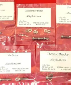 1981-2006 Harley CV Polished Stainless Steel Allen Carb Bolt Screw Kit