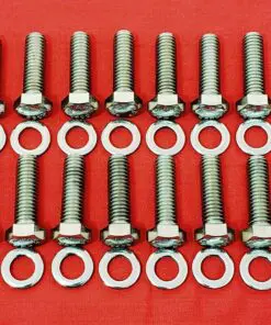 BIG BLOCK CHEVY BBC 396 402 427 454 Stock Exhaust Manifold Stainless Steel Hex Bolt Kit Set