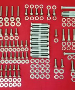 Ford 351 Windsor 351W SBF Stainless Steel Engine Hex Bolt Kit Set (Drivers)