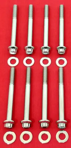 1948-1984 Polished Grade 8 ARP Stainless Harley Panhead & Shovelhead Head Bolt Kit