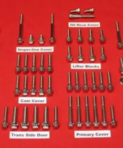1999 to 2005 Dyna Show Polished Grade 8 ARP Stainless Engine Bolt Kit