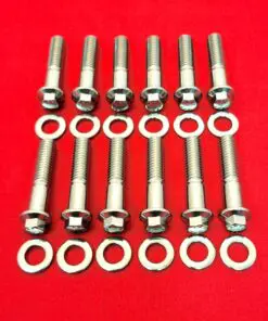 AMC Jeep V-8 ARP Grade 8 High Strength Polished Stainless Steel Stock Exhaust Manifold Bolt Kit