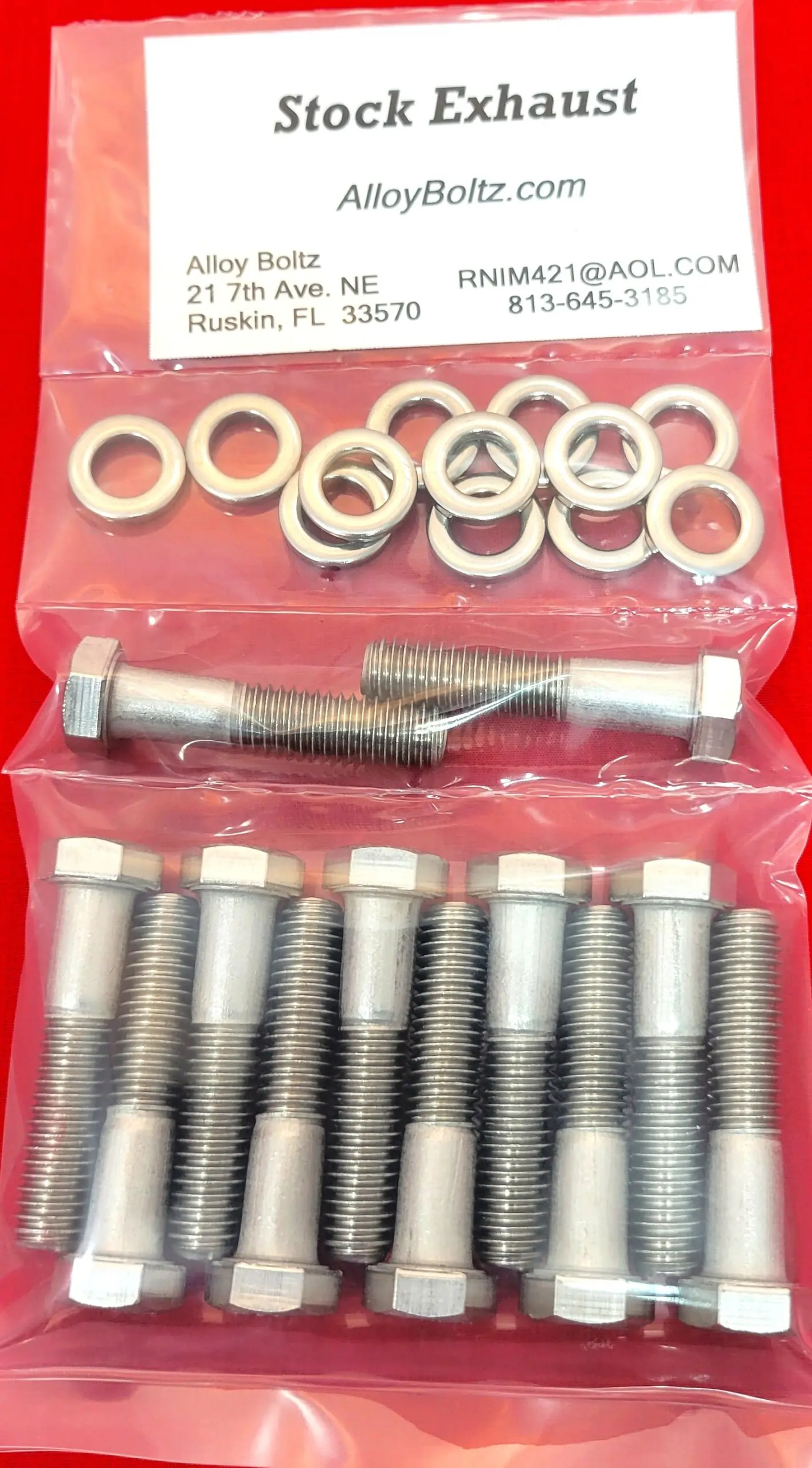 Pontiac V-8 Stock Exhaust Manifold Stainless Steel Bolt Kit - Image 2