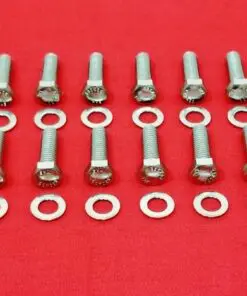 Buick 322 364 401 425 Nailhead Exhaust Manifold Stainless Steel Hex Bolt Kit Set (16)