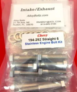 Chevy 194 230 250 292 Stainless Steel Engine Hex Bolt Kit - Image 2