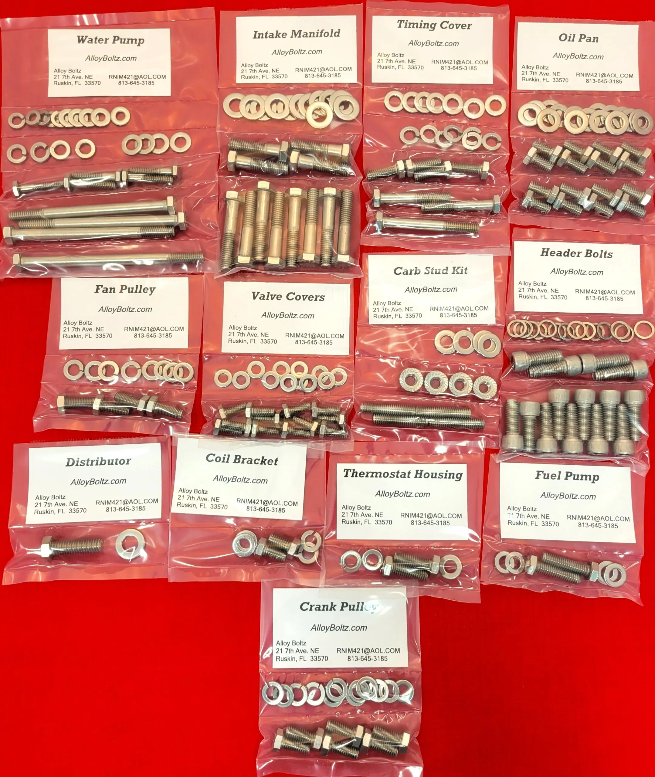 Buick 350 Stainless Steel Engine Hex Bolt Kit - Image 2