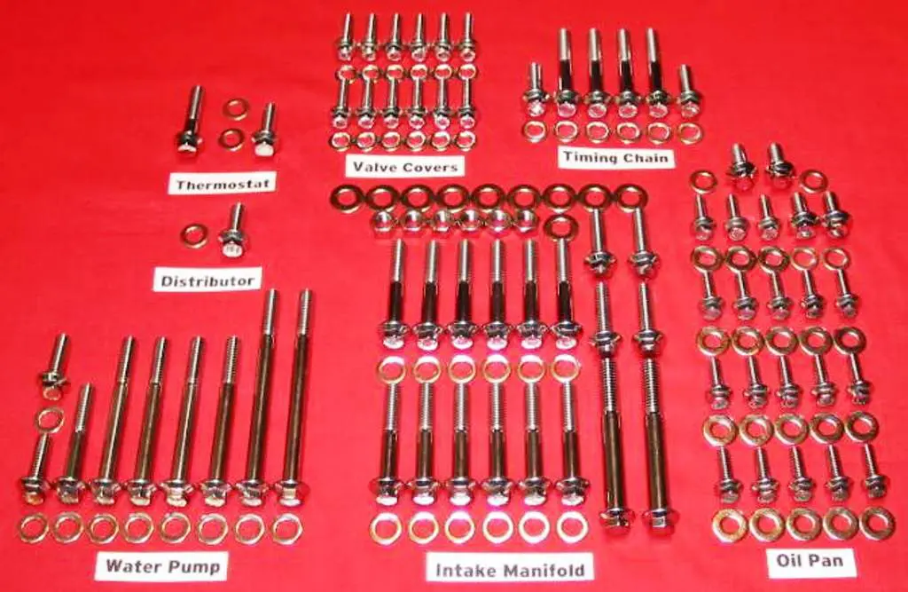 Ford 351M 400M Grade 8 ARP Polished Stainless Steel Engine Bolt Kit