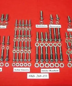 Oldsmobile Olds 260, 307, 350, 400, 403, 425 and 455 Grade 8 ARP Stainless Steel Engine Bolt Kit