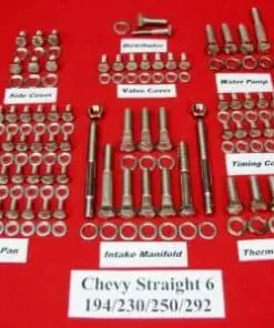 Chevy 194 230 250 292 Stainless Steel Engine Allen Bolt Kit