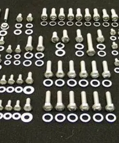 Small Block Chevy SBC 265 283 305 307 327 350 400 Stainless Engine Hex Bolt Kit Set