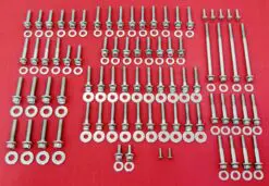 2017 & Up FLH-FLT Touring Ultra Road King Street Glide Road Glide Milwaukee 8 Polished Stainless Grade 8 ARP Stainless Engine Bolt Kit