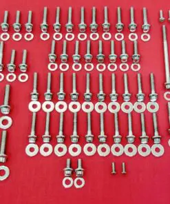 2017 & Up Harley Touring Ultra Road King Street Glide Road Glide Milwaukee 8 Polished Stainless Grade 8 ARP 12pt Stainless Engine Trans Bolt Kit