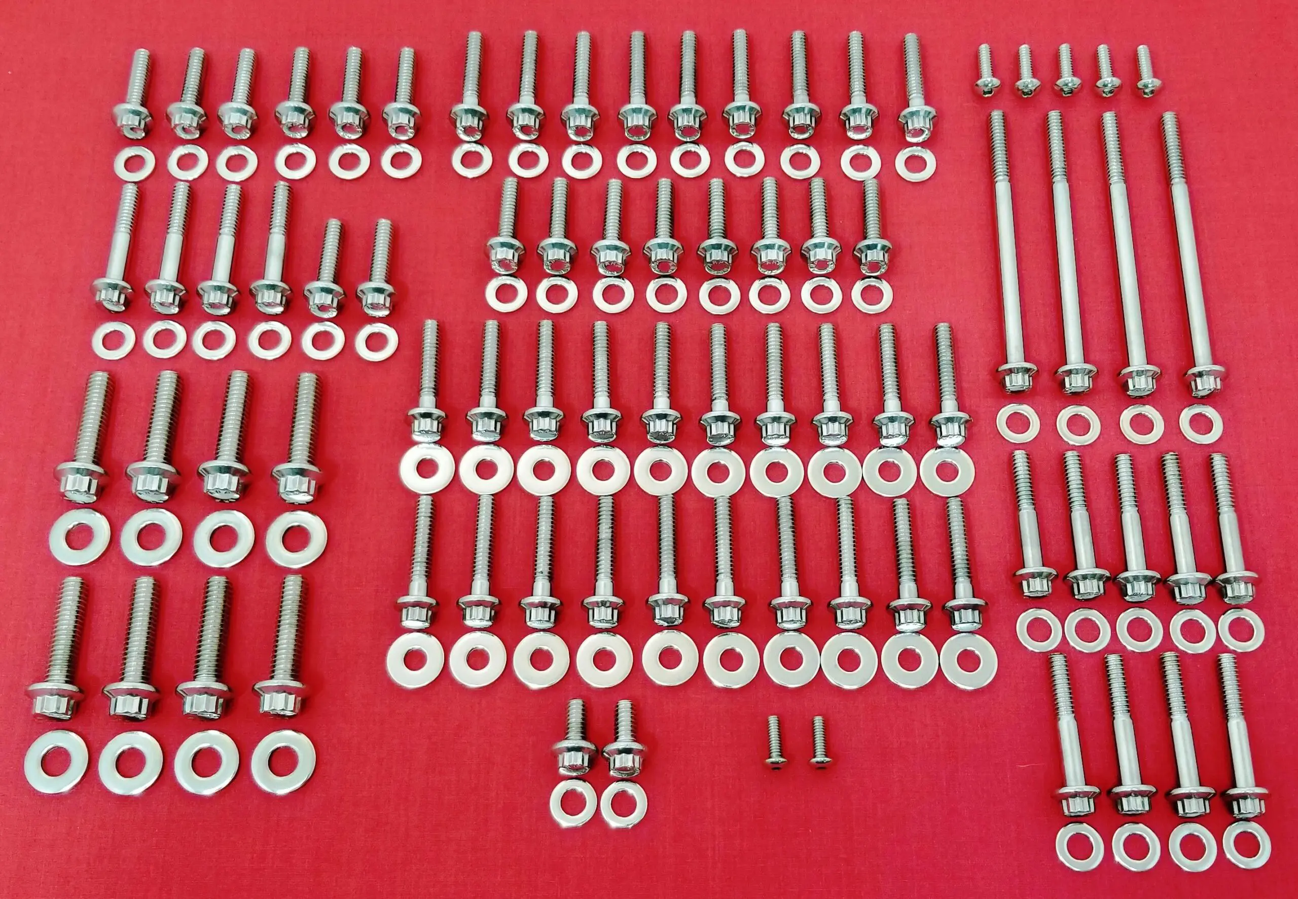 2018 & Up Softail Milwaukee 8 Polished Stainless Grade 8 ARP Stainless Engine Bolt Kit