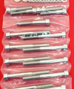 HONDA 1973-1976 CR250 CRANKCASE Halves Polished Stainless Steel Bolt Kit Set