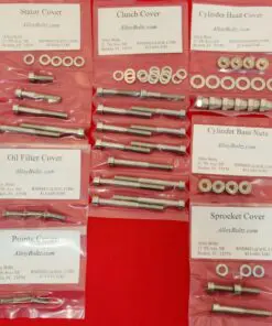 1967-1969 HONDA CL125A SS125A Polished Stainless Steel Engine Bolt Kit Set