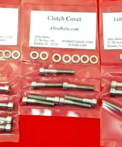 YAMAHA 1986-1990 BW80 BIG WHEEL Polished Stainless Steel Engine Bolt Kit Set