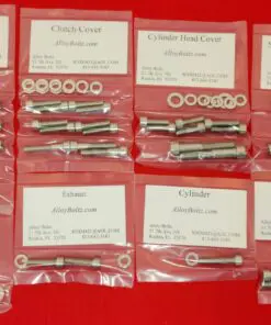 YAMAHA 1987-1988 BW350 BIG WHEEL Polished Stainless Steel Engine Bolt Kit Set