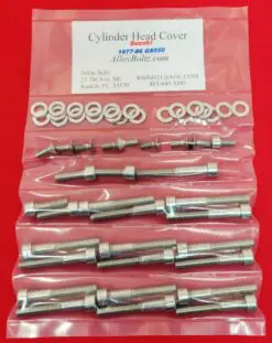 SUZUKI 1977-1986 GS550 8 VALVE CYLINDER HEAD Cover Polished Stainless Steel Bolt Kit Set