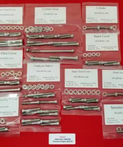 HONDA XR650R Polished Stainless Steel Engine Bolt Kit Set
