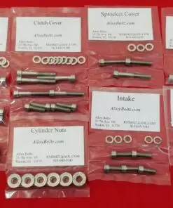SUZUKI 1977-1979 PE250 Polished Stainless Steel Engine Bolt Kit Set