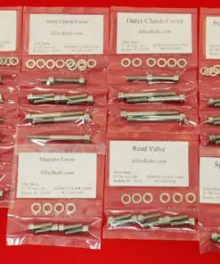 SUZUKI 2001-2008 RM250 Polished Stainless Steel Engine Bolt Kit Set
