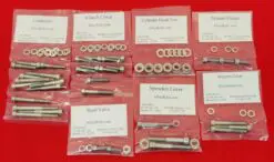 SUZUKI 1980-1981 PE250 Polished Stainless Steel Engine Bolt Kit Set