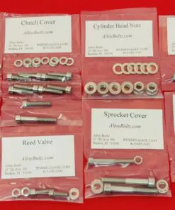 SUZUKI 1980-1981 PE250 Polished Stainless Steel Engine Bolt Kit Set