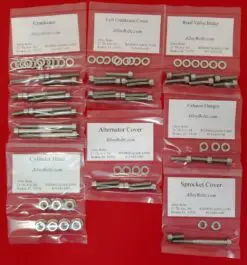 1982-1983 HONDA CR480R Polished Stainless Steel Engine Bolt Kit Set