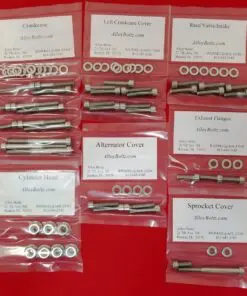 1982-1983 HONDA CR480R Polished Stainless Steel Engine Bolt Kit Set