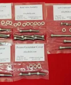 YAMAHA 1973-1978 RD125 Polished Stainless Steel Engine Bolt Kit Set