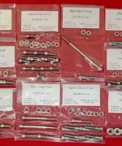 HONDA 1987-1989 CR125R Polished Stainless Steel Engine Bolt Kit Set