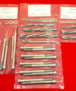 HONDA CB500 CB550 CRANKCASE Halves Oil Pan Polished Stainless Steel Bolt Kit Set