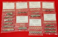 SUZUKI 1980-1981 PE400 Polished Stainless Steel Engine Bolt Kit Set