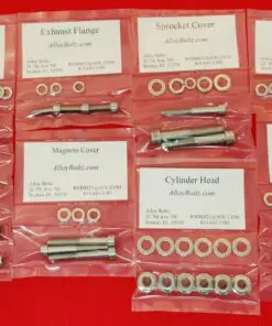 SUZUKI 1980-1981 PE400 Polished Stainless Steel Engine Bolt Kit Set