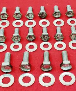 Ford 351C 351M 400M Boss Cleveland Stainless Oil Pan Hex Bolt Kit Set