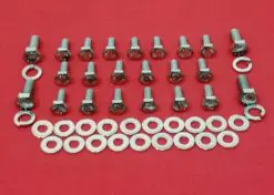 Ford 429 460 Stainless Steel Oil Pan Hex Bolt Kit Set