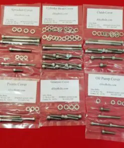 SUZUKI 1972-1979 GT380 SEBRING Polished Stainless Steel Engine Bolt Kit Set