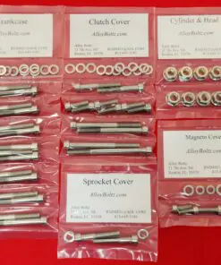 SUZUKI 1981-1983 RM125 Polished Stainless Steel Engine Bolt Kit Set