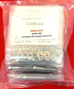 2008-2016 KTM 300 KTM300 Polished Stainless Steel Engine Bolt Kit Set - Image 4