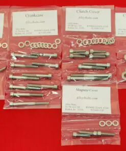 SUZUKI 1984-1985 RM125 Polished Stainless Steel Engine Bolt Kit Set