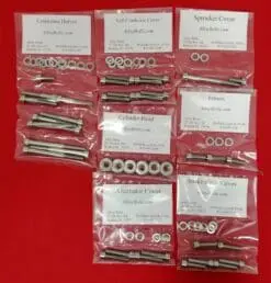 HONDA 1981-1983 CR250R ELSINORE Polished Stainless Steel Engine Bolt Kit Set