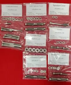 HONDA 1981-1983 CR250R ELSINORE Polished Stainless Steel Engine Bolt Kit Set