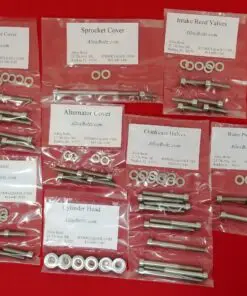 HONDA 1985 CR250R ELSINORE Polished Stainless Steel Engine Bolt Kit Set