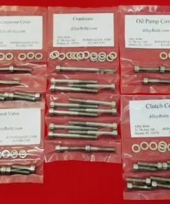YAMAHA 1977-1979 DT250, 1977-1978 DT400 Polished Stainless Steel Engine Bolt Kit Set