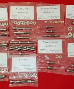 YAMAHA 1982-1985 YZ125 Polished Stainless Steel Engine Bolt Kit Set