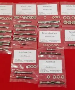 YAMAHA 1989-1993 YZ125 Polished Stainless Steel Engine Bolt Kit Set