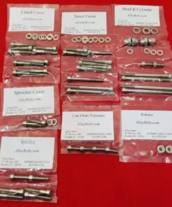 YAMAHA 2000 & Up TTR90 TTR90E TTR110 TTR110E Polished Stainless Steel Engine Bolt Kit Set
