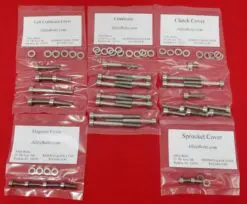 SUZUKI 1971-1975 TM125 TS125 Polished Stainless Steel Engine Bolt Kit Set