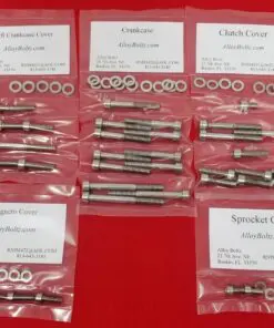 SUZUKI 1971-1975 TM125 TS125 Polished Stainless Steel Engine Bolt Kit Set